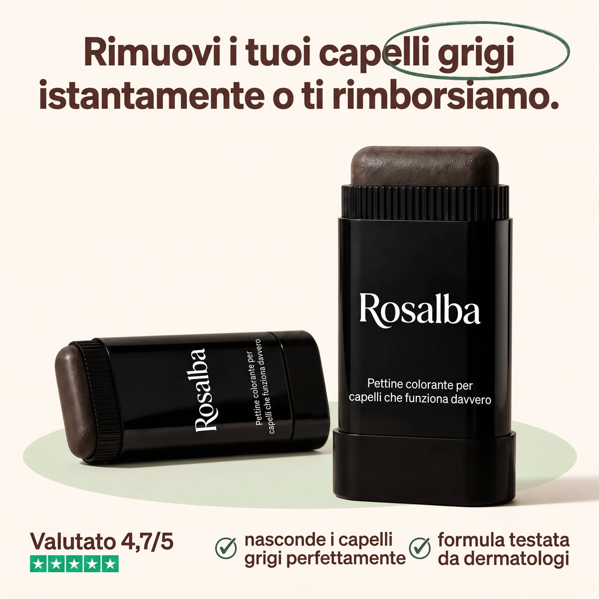 Rosalba™ Stick Coprente Istantaneo Anti-Capelli Bianchi